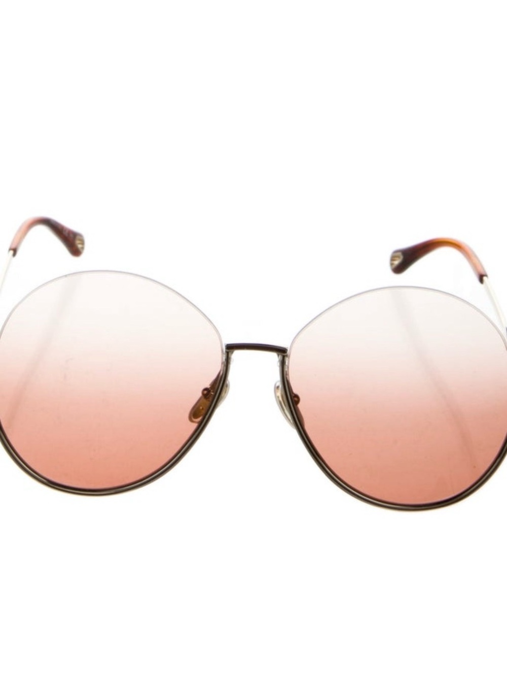 Chloe Rose Gradient Round Sunglasses for Women